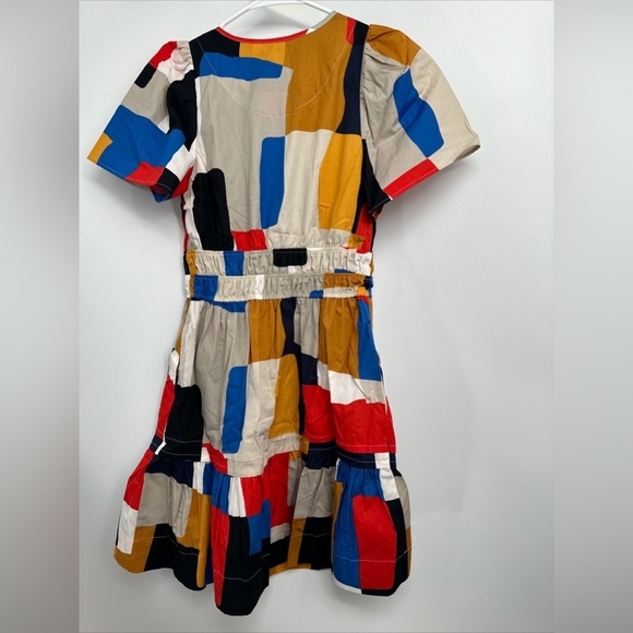 NWT Anthropologie The Somerset Mini Dress Novelty Color Block Dress Size XS - Picture 6 of 6